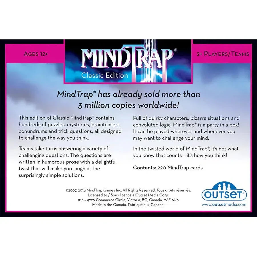 MindTrap: Classic Edition Card Game Outset