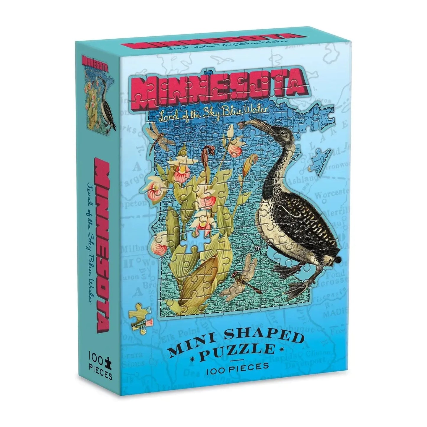 Minnesota 100 Piece Mini Shaped Jigsaw Puzzle Galison
