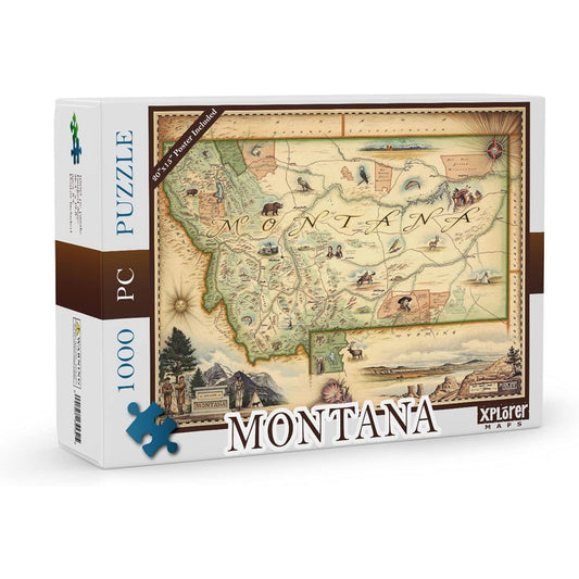 Montana 1000 Piece Jigsaw Puzzle Xplorer Maps Puzzle Merchant