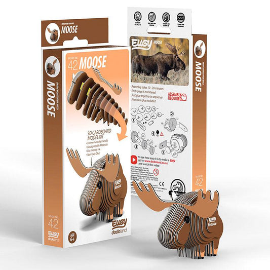 Moose 3D Cardboard Model Kit Eugy Puzzle Merchant