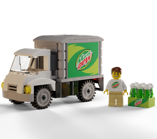 Making Dew Soda Delivery Truck with Minifig B3 Customs