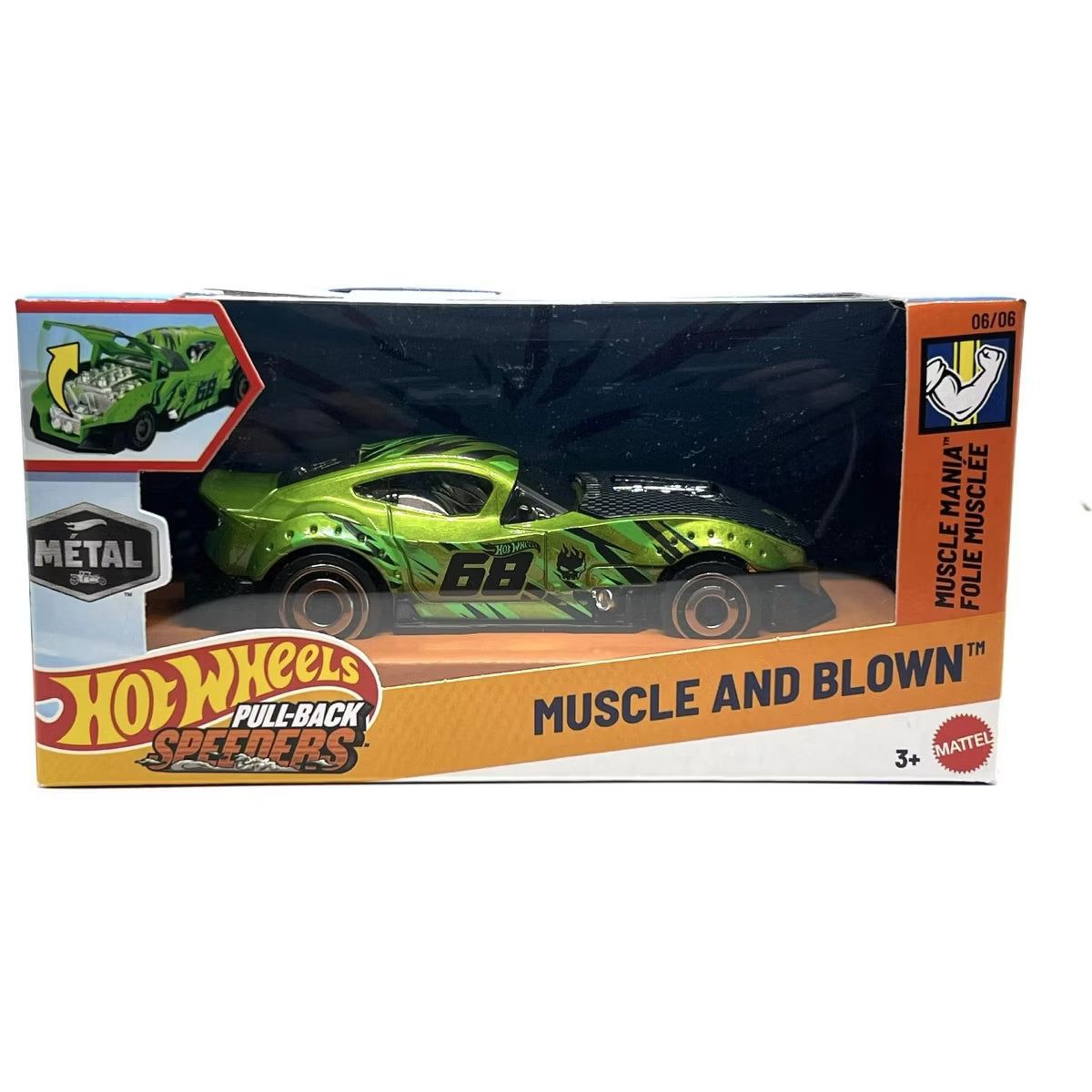 Hot Wheels Pull-Back Speeders 2025 Muscle And Blown Moliner Games