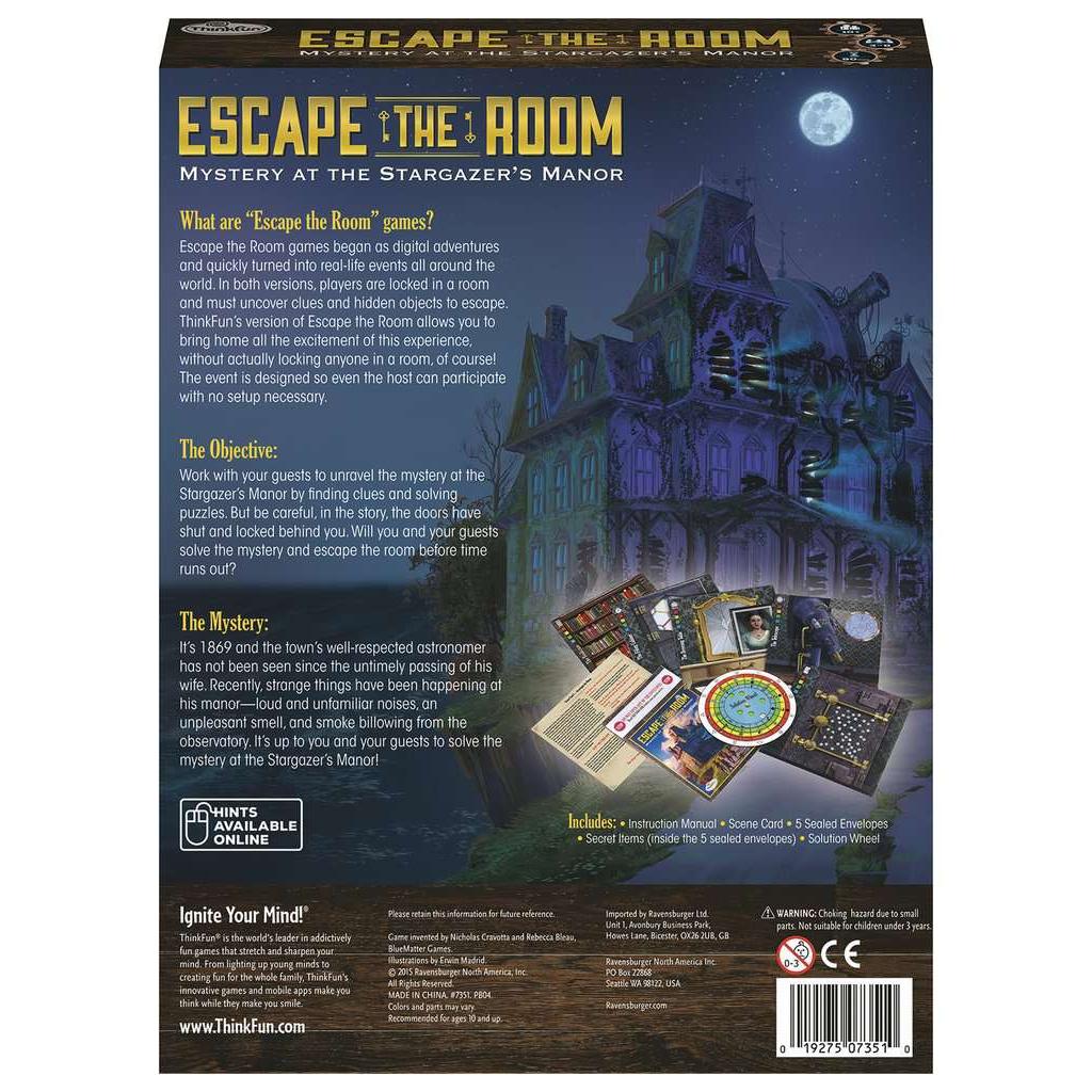 Mystery at the Stargazer's Manor - Escape the Room Game - Ravensburger