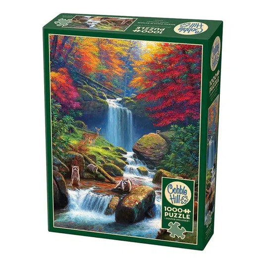 Mystic Falls in Autumn 1000 Piece Jigsaw Puzzle Cobble Hill Puzzle Merchant