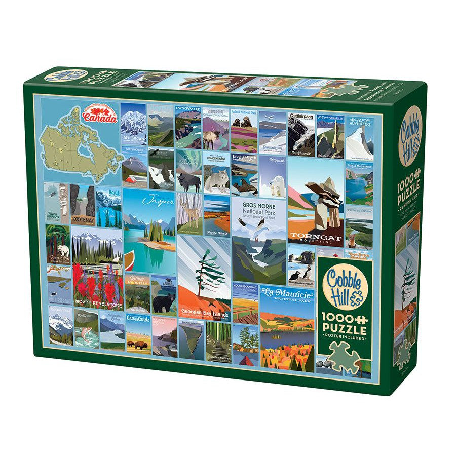 National Parks & Reserves of Canada 1000 Piece Jigsaw Puzzle Cobble Hill Puzzle Merchant