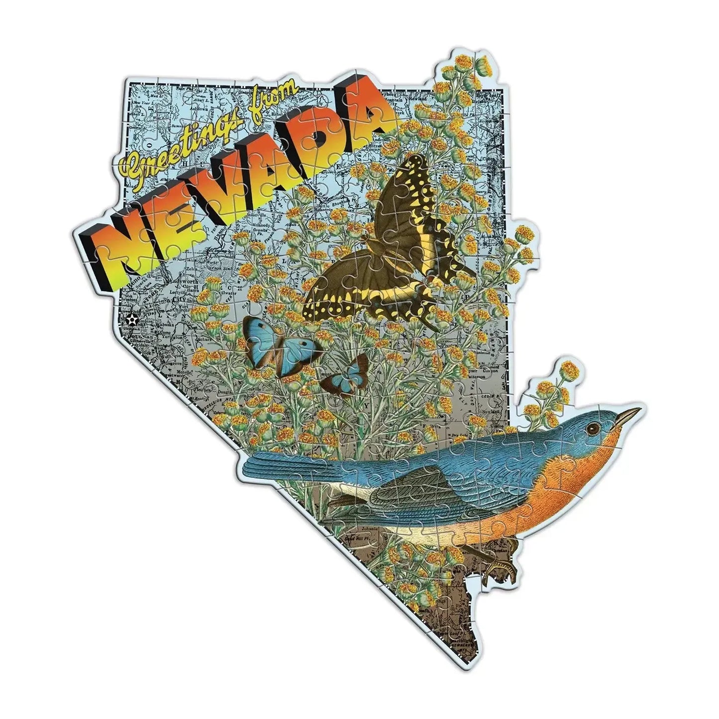 Nevada 100 Piece Mini Shaped Jigsaw Puzzle Galison