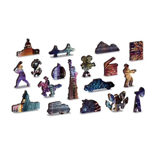 New York by Night 200 Piece Wood Jigsaw Puzzle Wooden City