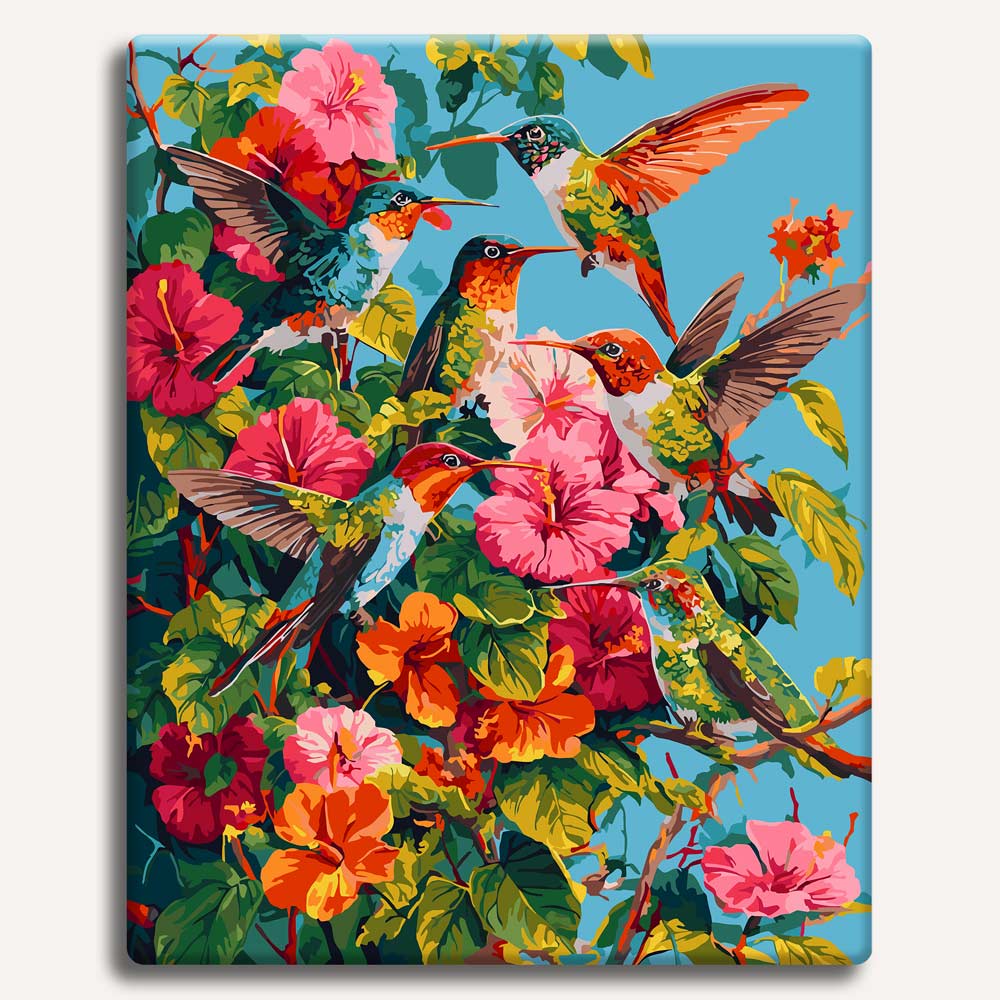 Hummingbird Garden - Paint By Numbers Kit