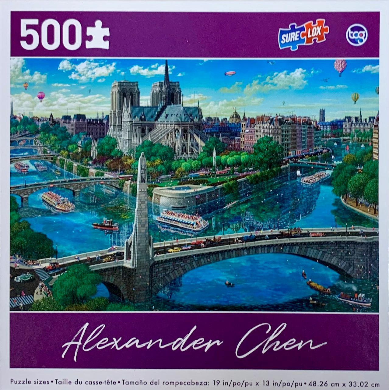 Notre Dame by Alexander Chen 500 Piece Jigsaw Puzzle Sure Lox Puzzle Merchant