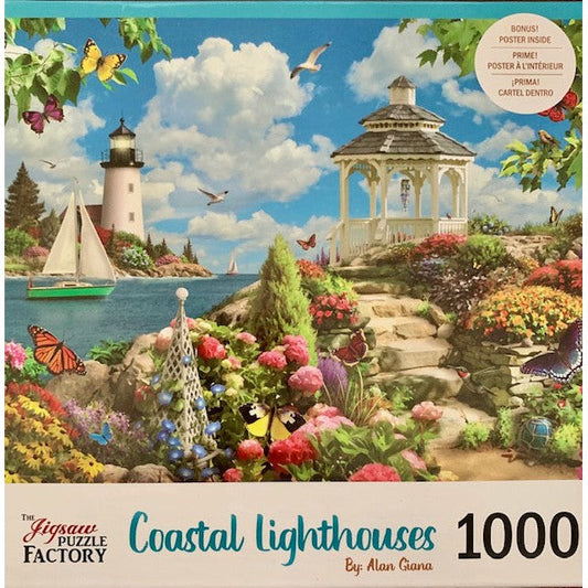 Oceanside Park Costal Lighthouses 1000 Piece Jigsaw Puzzle Leap Year Puzzle Merchant