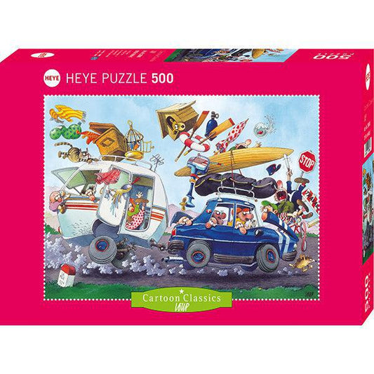 Off on Holiday! Cartoon Classics 500 Piece Jigsaw Puzzle Heye Puzzle Merchant