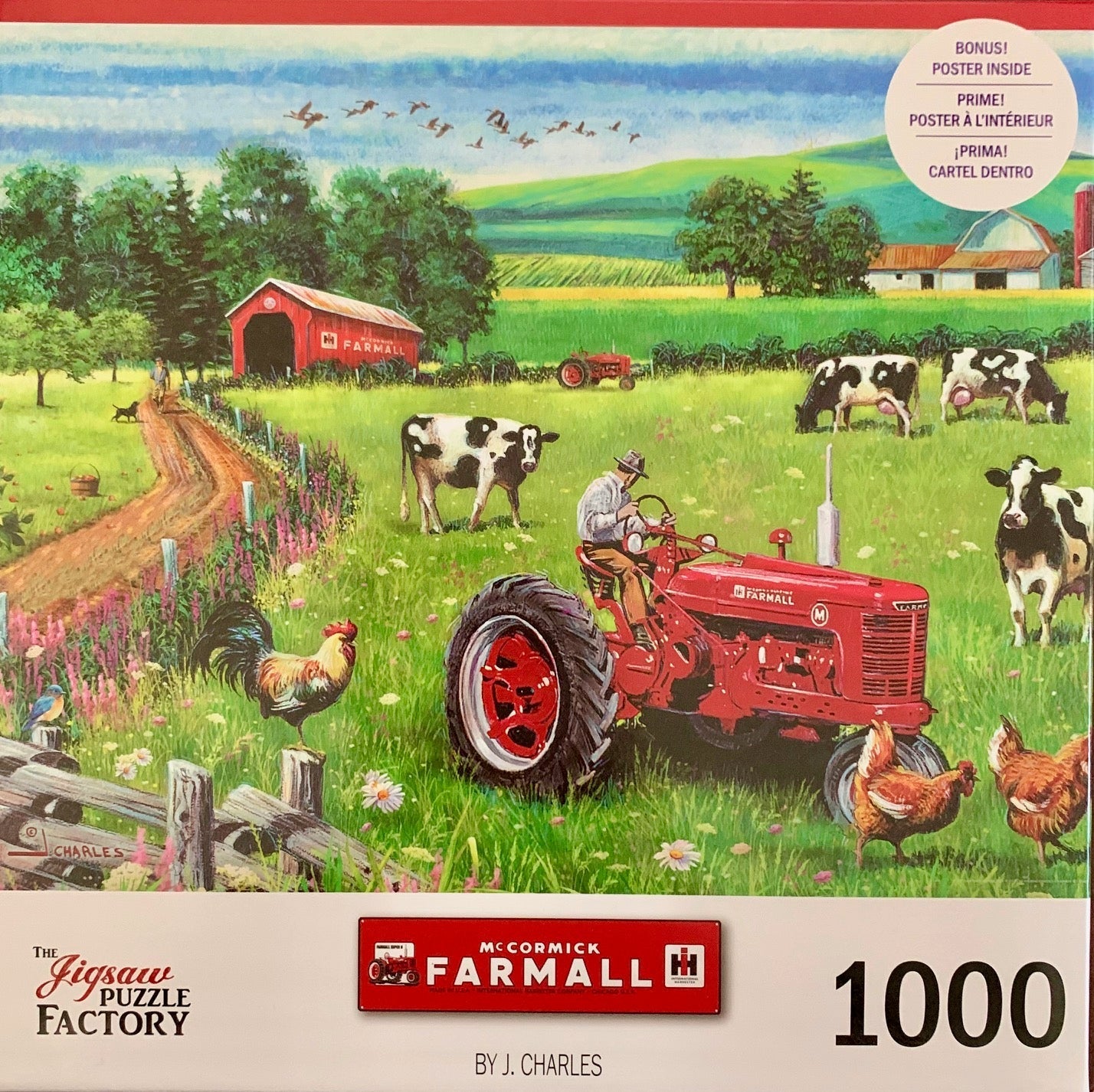 On the Farm McCormick Farmall 1000 Piece Jigsaw Puzzle Leap Year Puzzle Merchant