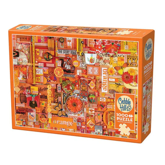 Orange 1000 Piece Jigsaw Puzzle Cobble Hill
