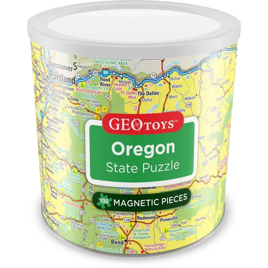 Oregon State 100 Piece Magnetic Jigsaw Puzzle Geotoys Puzzle Merchant
