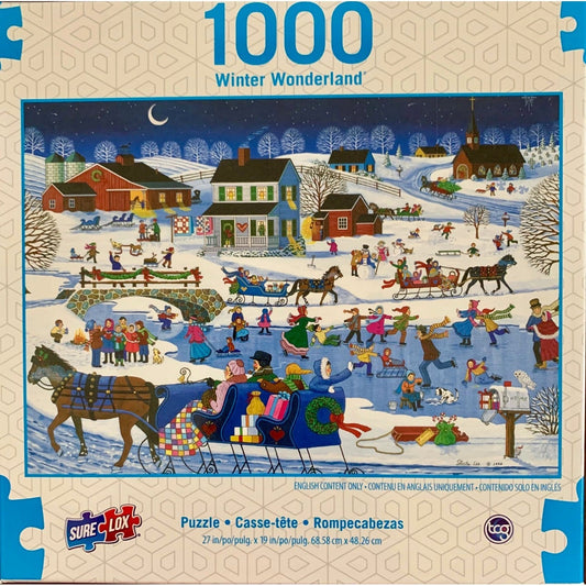Over the River Winter Wonderland 1000 Piece Jigsaw Puzzle Sure Lox Puzzle Merchant