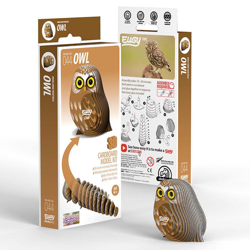 Owl 3D Cardboard Model Kit Eugy Puzzle Merchant