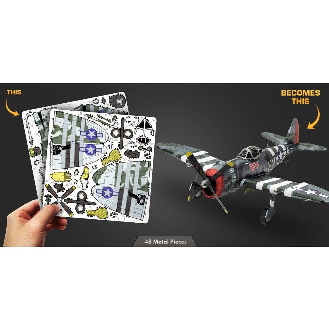 P-47 Thunderbolt 3D Steel Model Kit Metal Earth