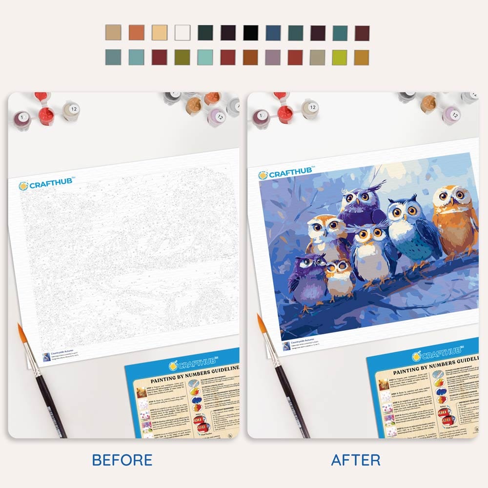Parliament of Owls - Paint By Numbers Kit