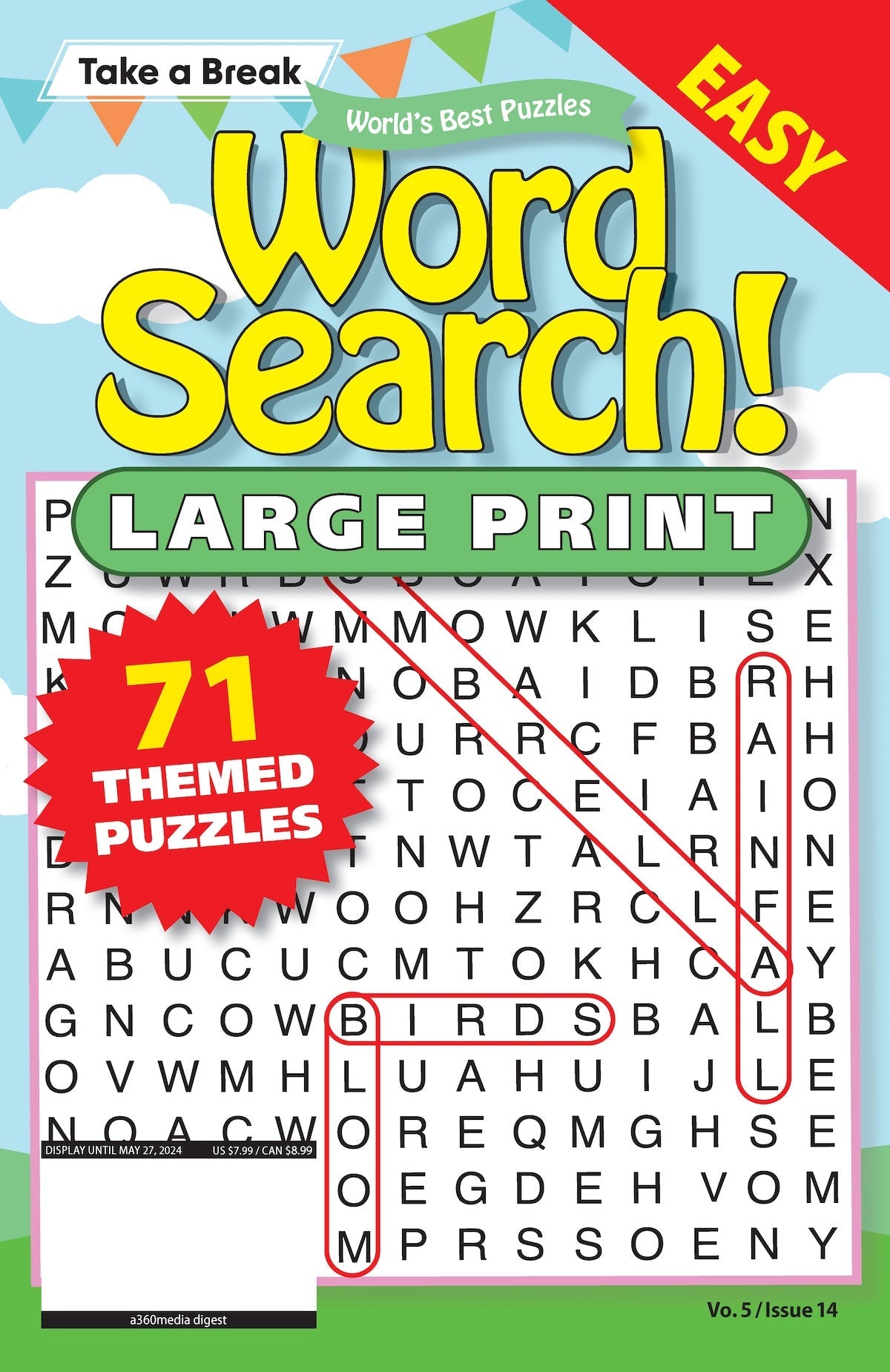 World's Best Puzzles Word Search - Easy Large Print, Volume 5 Issue 14 - 71 Themed Puzzles Magazine Shop US
