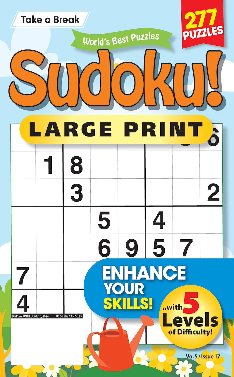 World's Best Puzzles Sudoku - Large Print, Volume 5 Issue 17 - Enhance Your Skills With 5 Levels of Difficulty Magazine Shop US