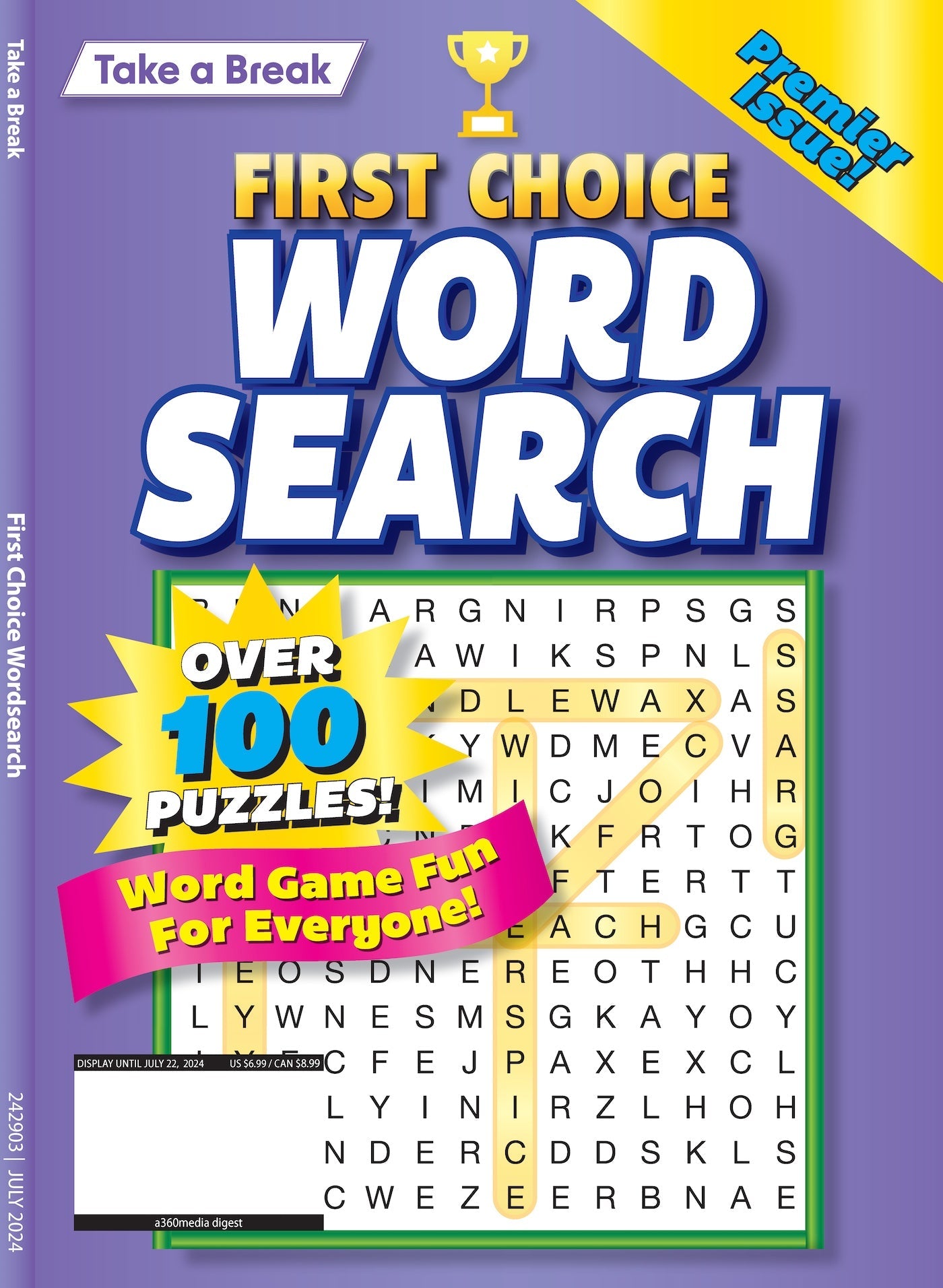 Take a Break - First Choice Wordsearch: 100+ Puzzles, Codeword, Fill-In, Crossword, Premier Issue, Word Game Fun For Everyone, All Ages, Relax, Unwind, Mind-Boosting, Brain Challenges, Unplug & More! Magazine Shop US