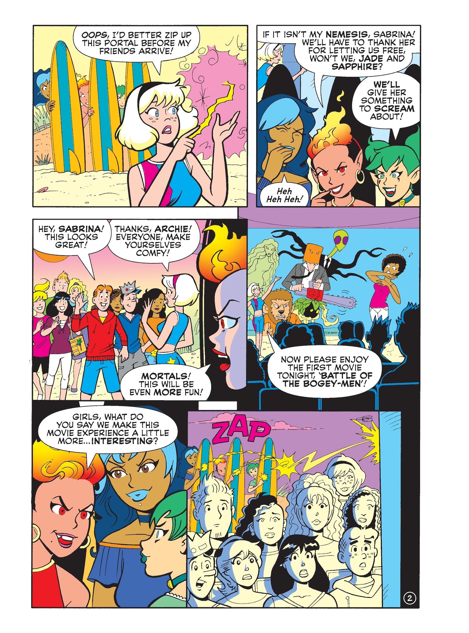 Archie Jumbo Comics Digest - Sabrina Spellman Monster Movie Magic, Nemesis Amber Nighstone, Sabrina Must Use Her Own Spells To Keep Archie & Friends Safe Without Them Realizing Movie Magic Is Real! Magazine Shop US