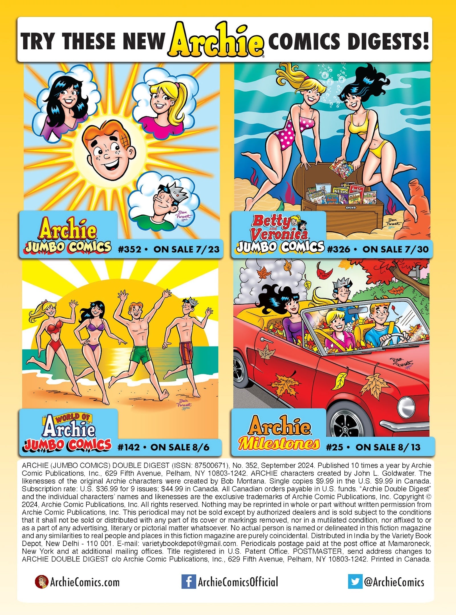 Archie Jumbo Comics Digest - Sabrina Spellman Monster Movie Magic, Nemesis Amber Nighstone, Sabrina Must Use Her Own Spells To Keep Archie & Friends Safe Without Them Realizing Movie Magic Is Real! Magazine Shop US