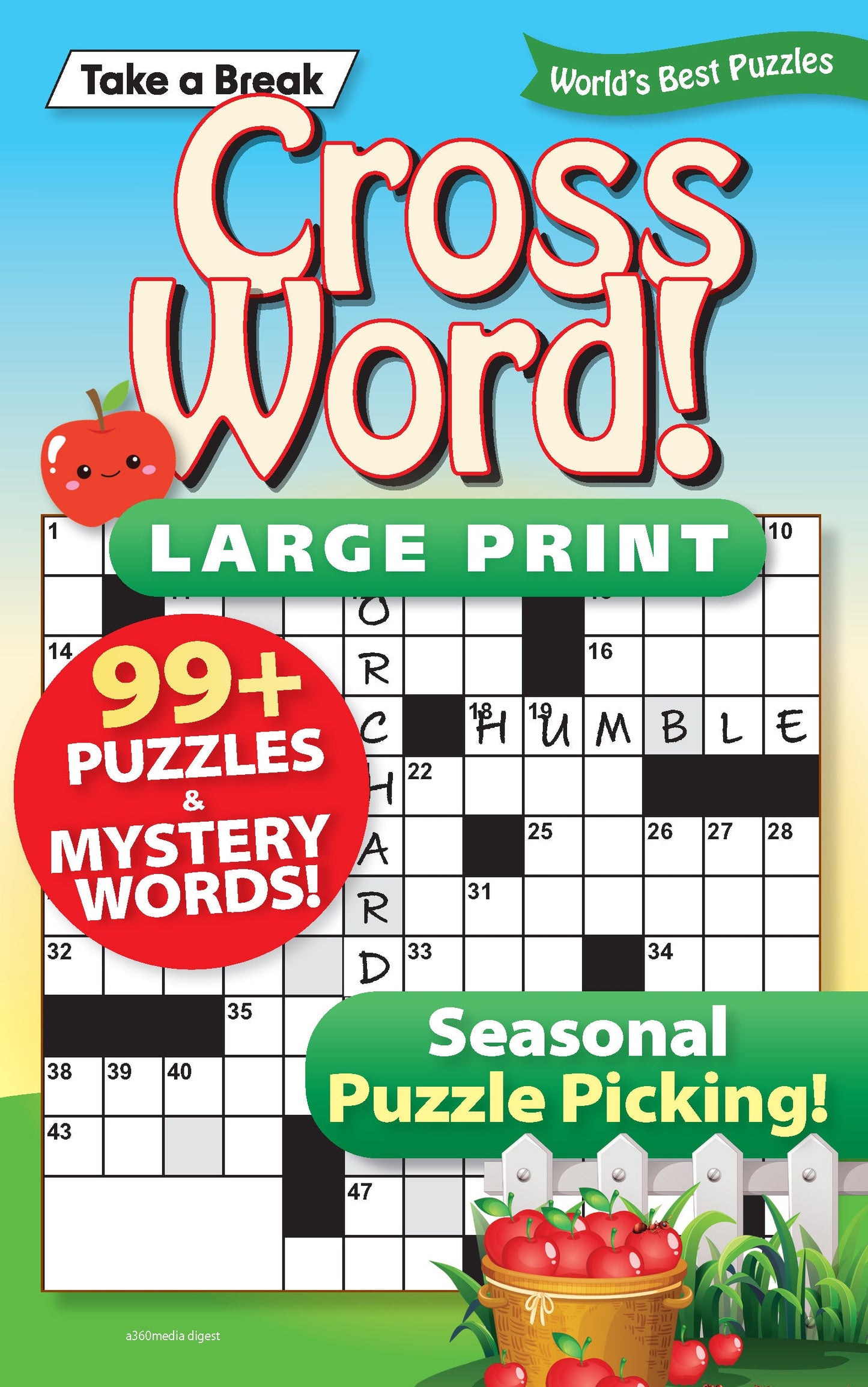 Take a Break - Cross Word (Large Print): 99+ Puzzles & Mystery Words, Seasonal Puzzle Picking, Hours Of Mind-Boosting Fun, Brain Challenges, Relax, Unwind, Unplug, De-Stress, Sit Back & Solve! Magazine Shop US