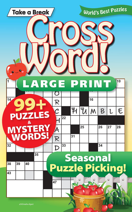 Take a Break - Cross Word (Large Print): 99+ Puzzles & Mystery Words, Seasonal Puzzle Picking, Hours Of Mind-Boosting Fun, Brain Challenges, Relax, Unwind, Unplug, De-Stress, Sit Back & Solve! Magazine Shop US
