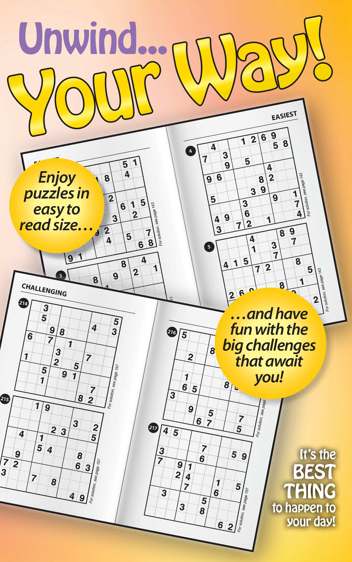 Take a Break - Sudoku 243302 Large Print: 277 Puzzles, 5 Levels Of Difficulty, Enhance Your Skills, Easy To Read, Hours Of Mind Boosting Fun, Brain Challenges, Relax, Unwind, Unplug, Sit Back & Solve! Magazine Shop US