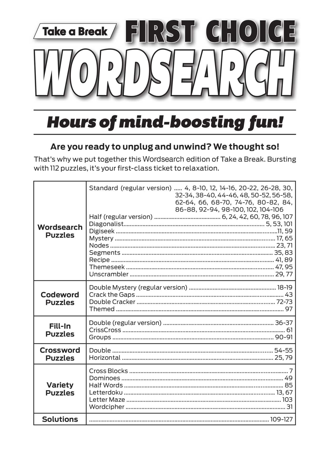 Take a Break - First Choice Word Search: Over 100 Puzzles, Word Game Fun For Everyone! Magazine Shop US