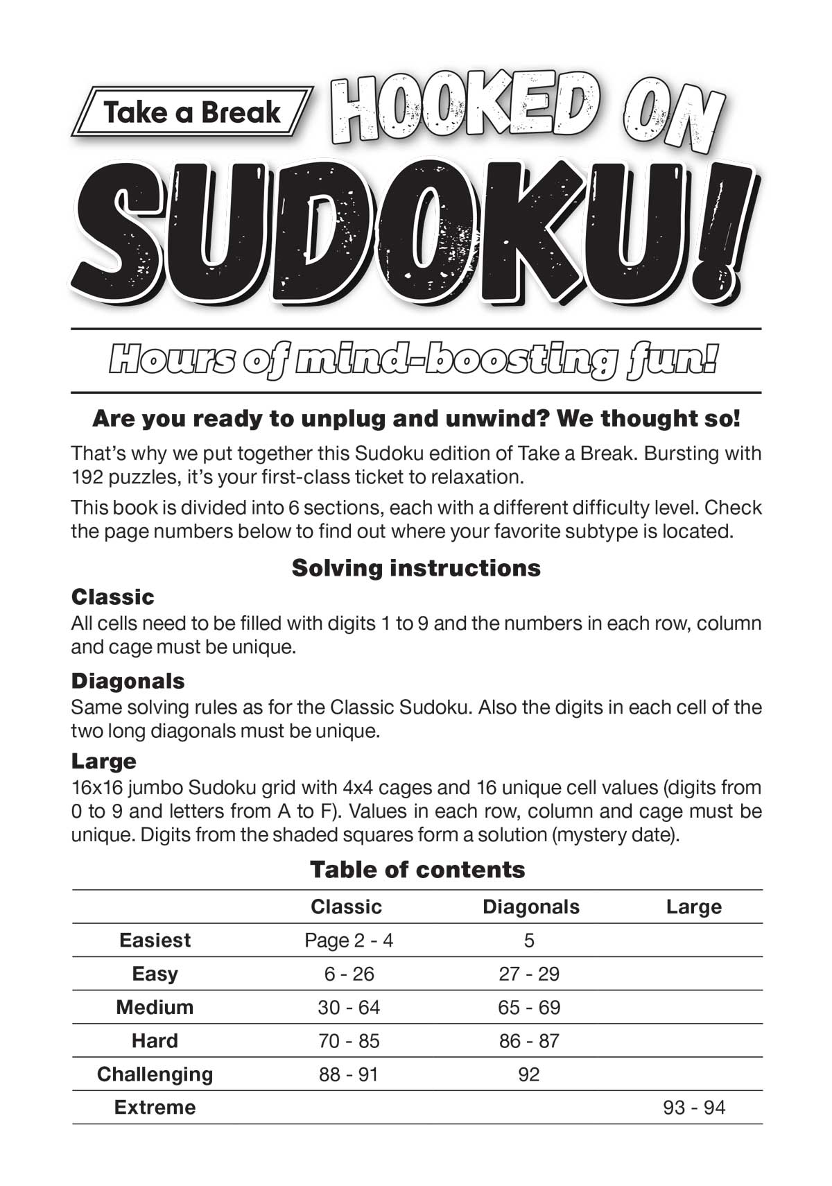 Take a Break - Hooked on Sudoku #5 Magazine Shop US
