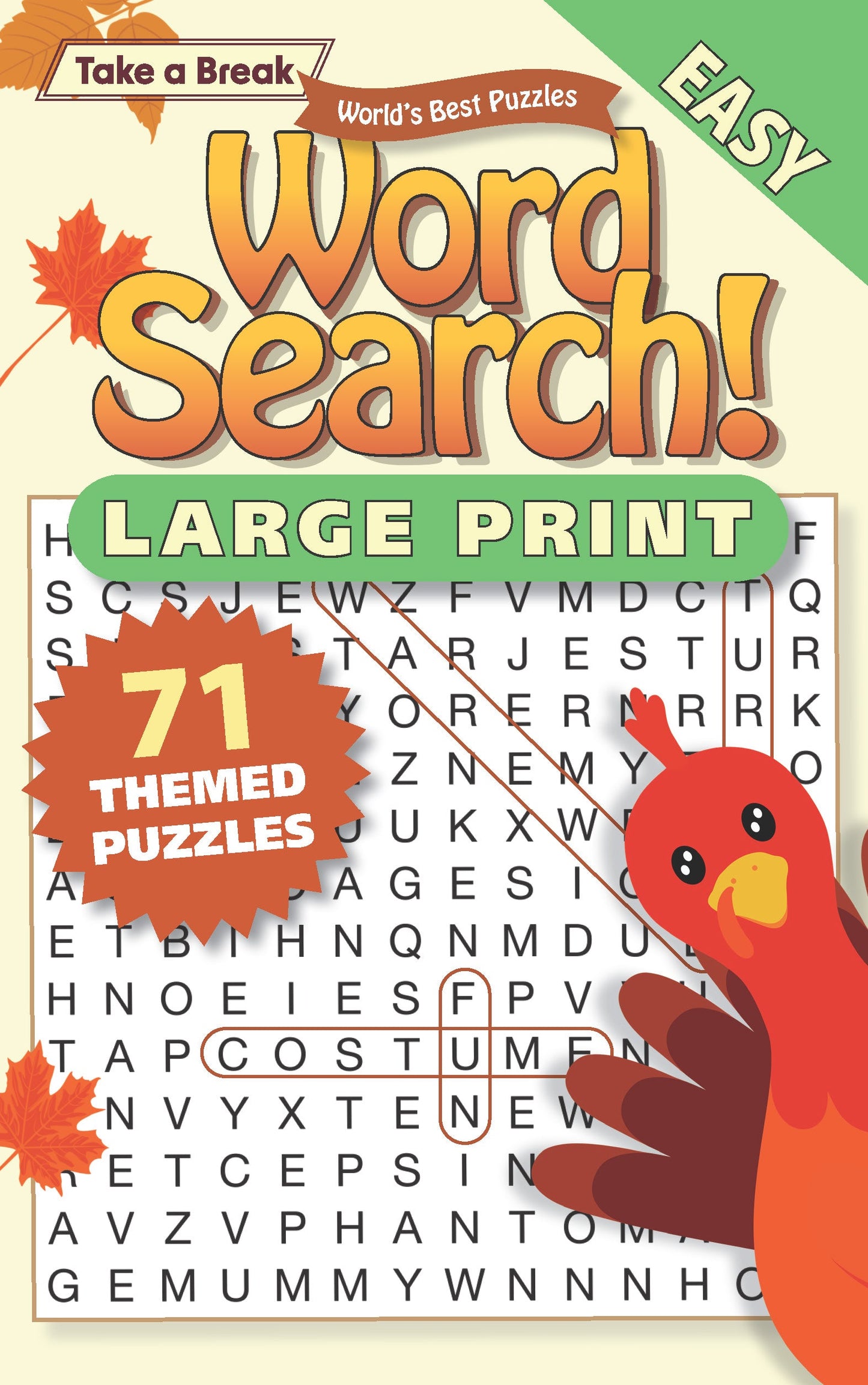 Take a Break - Word Search (Large Print): 71 Fall-Themed Puzzles, Easy, All Ages, Hours Of Mind-Boosting Fun, Brain Challenges, Relax, Unwind Your Way, Unplug, De-Stress, Reduce Anxiety & Solve! Magazine Shop US