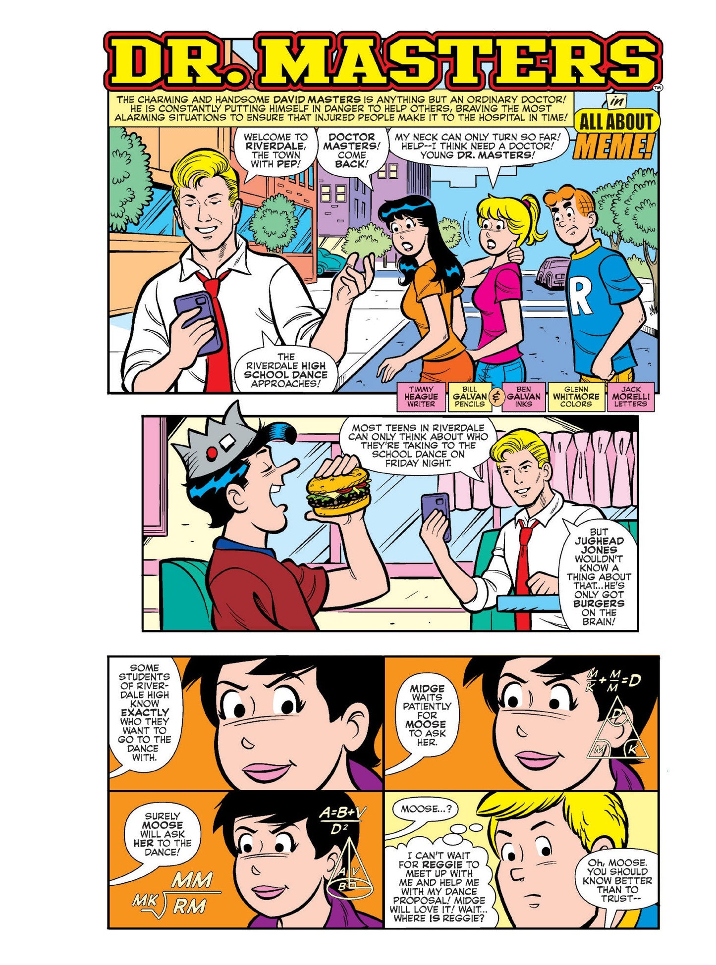 World Of Archie Jumbo Comics - Issue 143: Brand New Story, Young Doctor Masters Wants to Make Riverdale Your Favorite Town, Archie Andrews & Betty Cooper's Adventure & All About Memes! Magazine Shop US