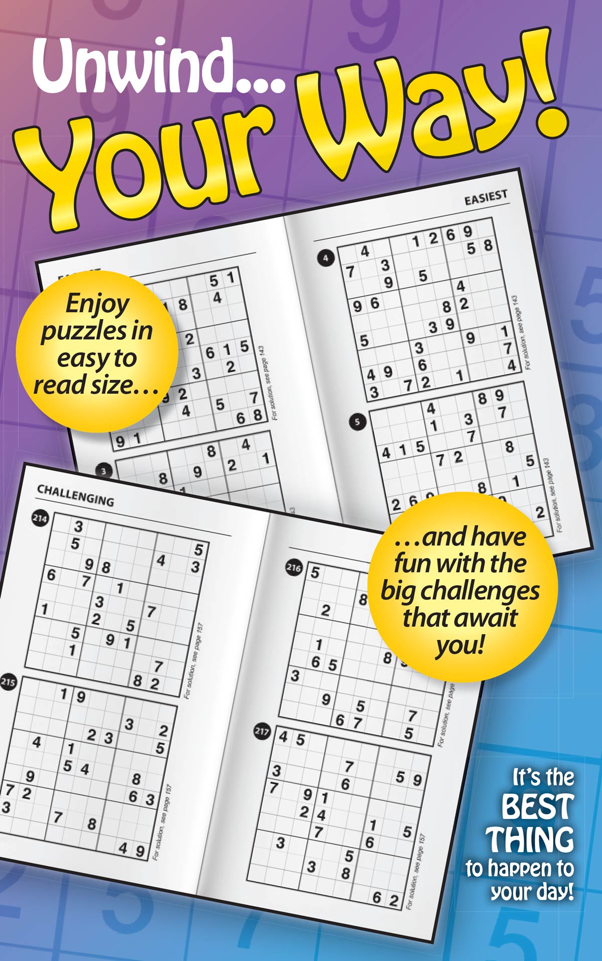 Take a Break - Sudoku 244401 Large Print: 277 Puzzles, 5 Levels Of Difficulty, Mind-Boosting Fun, Enhance Your Skills, Brain Challenges, Family Fun, Relax, Unwind, Unplug, De-Stress, Recharge & Solve! Magazine Shop US