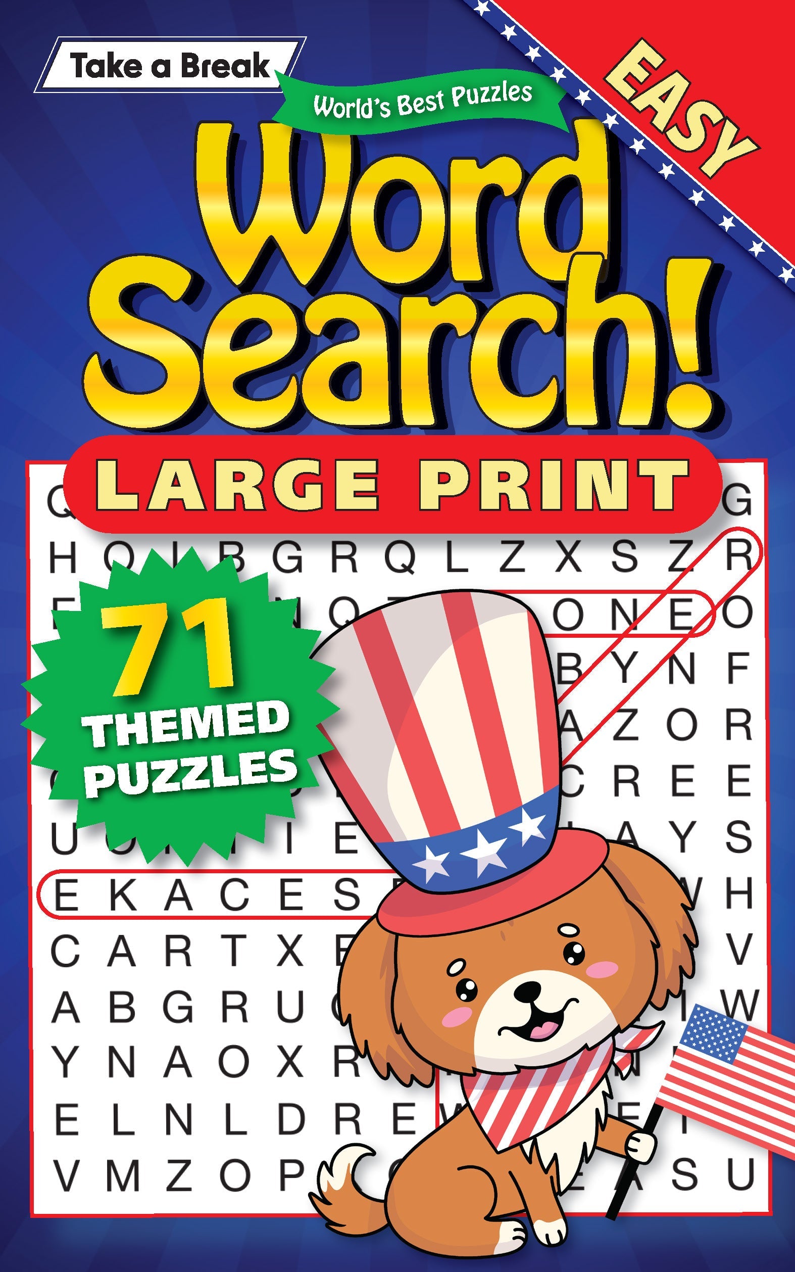 Take a Break - Word Search 244501 Large Print: 71 Unique Themed Puzzles, Easy, Family Fun, Sharpen Your Brain, Mind-Boosting Challenges, Relax, Unwind Your Way, Unplug, Recharge, Sit Back & Solve! Magazine Shop US