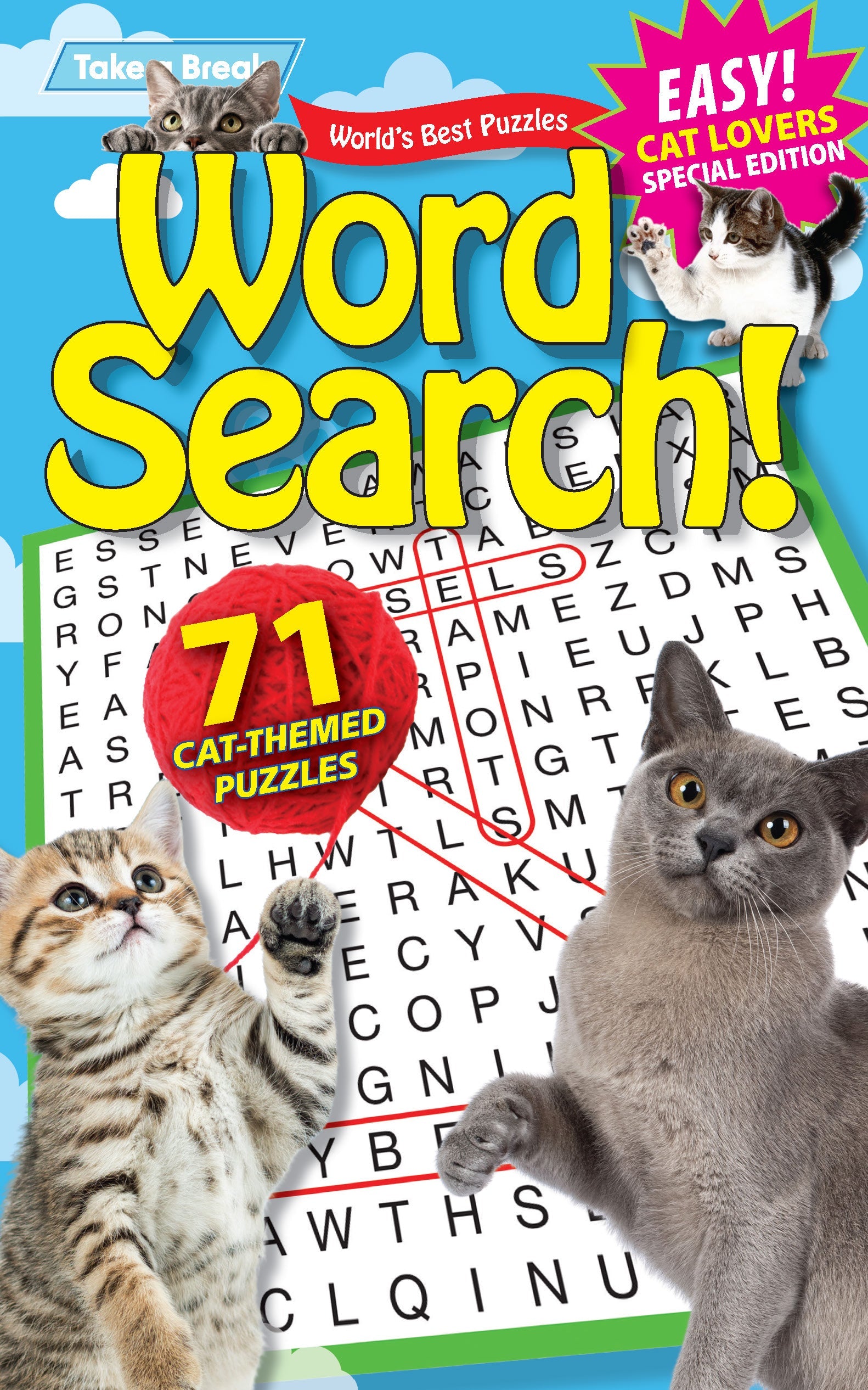 Take a Break - Word Search 244802 Cat Lovers Special Edition : 71 Cat-Themed Puzzles, Hours Of Mind-Boosting Fun, Brain Challenges, Relax, Unwind, Unplug, Recharge, Enhance Your Skills & Solve! Magazine Shop US