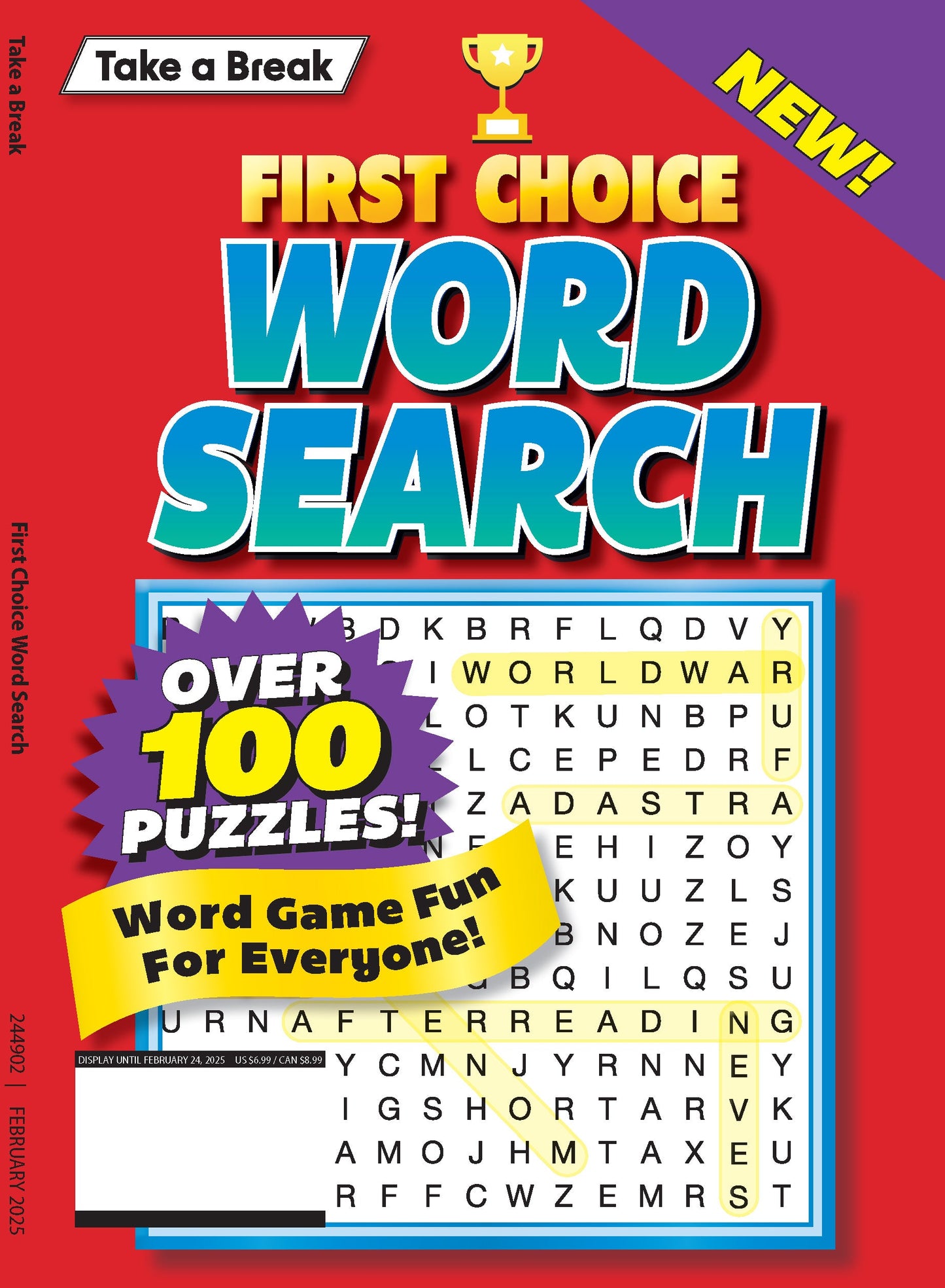 Take a Break - First Choice Word Search 244902: 100+ Puzzles, Word Game Fun For Everyone, Sharpen Your Mind, Brain Challenges, Relax, Unwind, Unplug, Recharge, De-Stress, Reduce Anxiety & Solve! Magazine Shop US