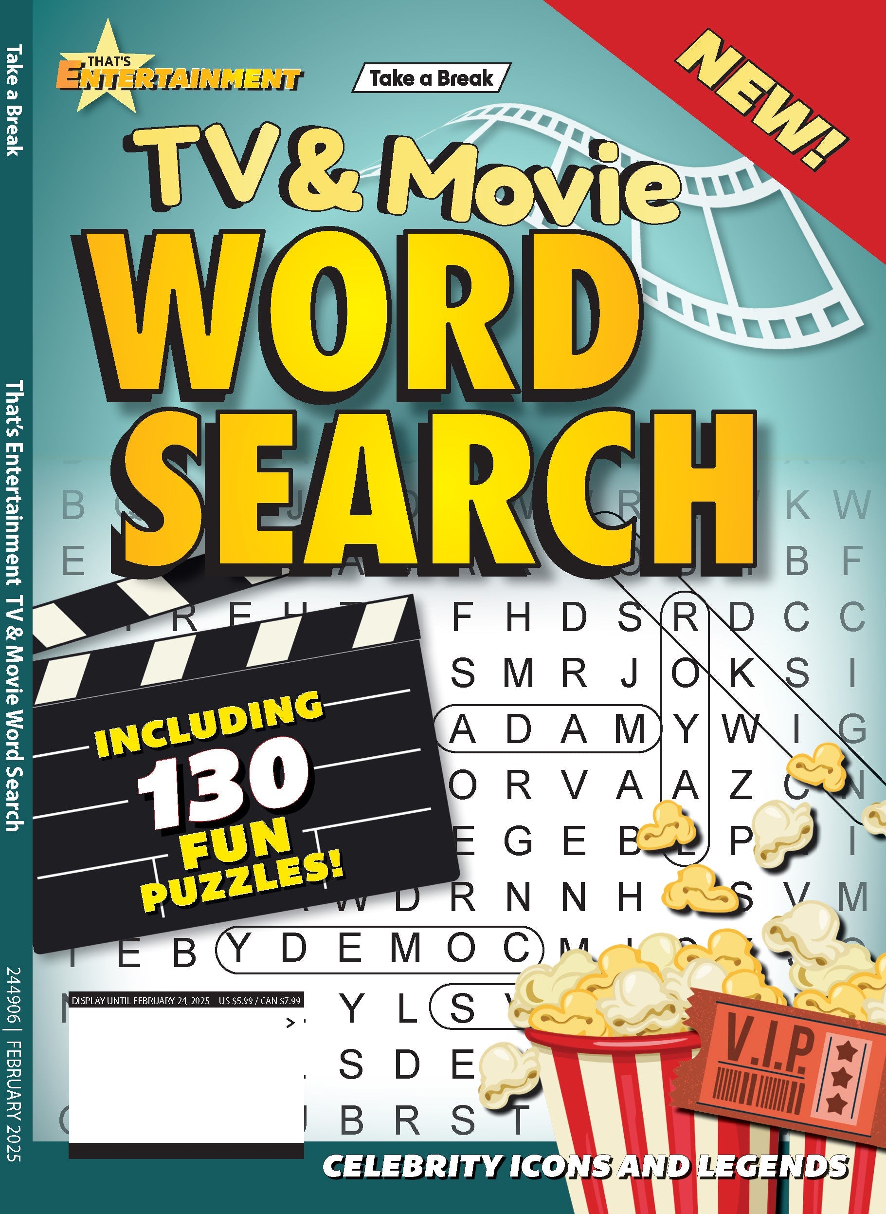 Take a Break - TV & Movie Word Search: 130 Fun Puzzles On TV & Movie Themes, Celebrity Icons, Legends & More! Magazine Shop US