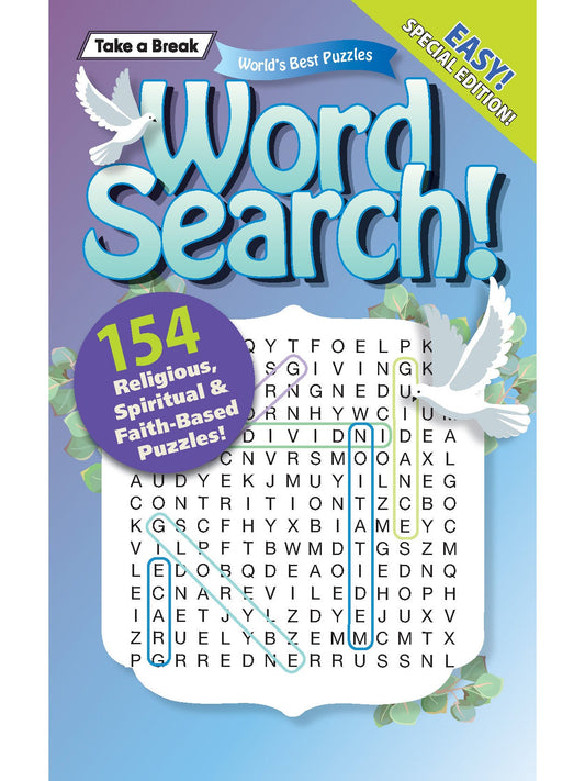 Take a Break - Word Search 241118 Faith-Based Edition: 154 Religious, Spiritual & Faith Based Puzzles, Easy Special Edition, Sharpen Your Brain, Mind-Boosting Fun, Relax, Unwind, Unplug & Solve! Magazine Shop US