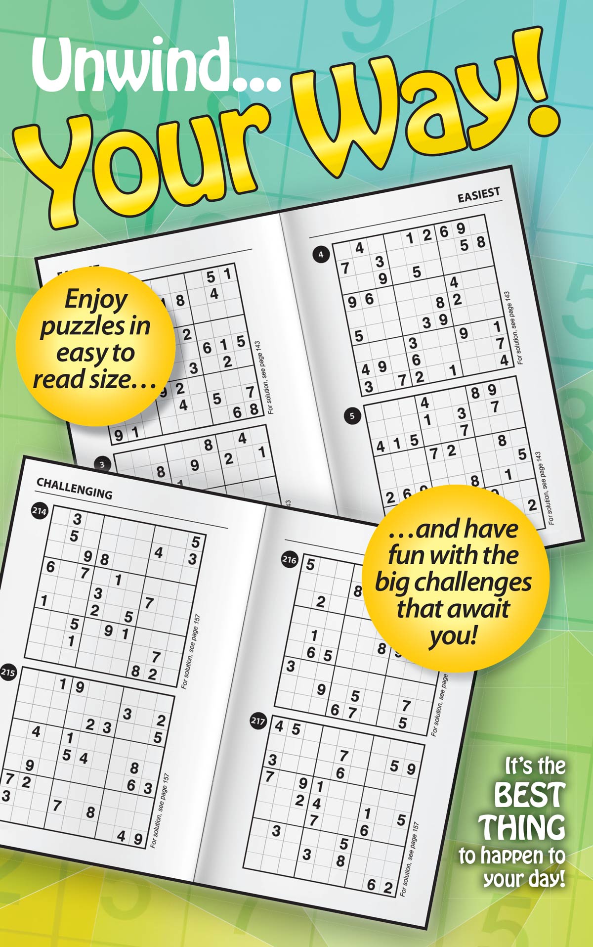 World's Best Puzzles - Sudoku 245101 Large Print: 277 Puzzles, Enhance Your Skills With 5 Levels Of Difficulty, Hours Of Mind-Boosting Fun, Brain Challenges, Relax, Unwind, Unplug, De-Stress & Solve! Magazine Shop US