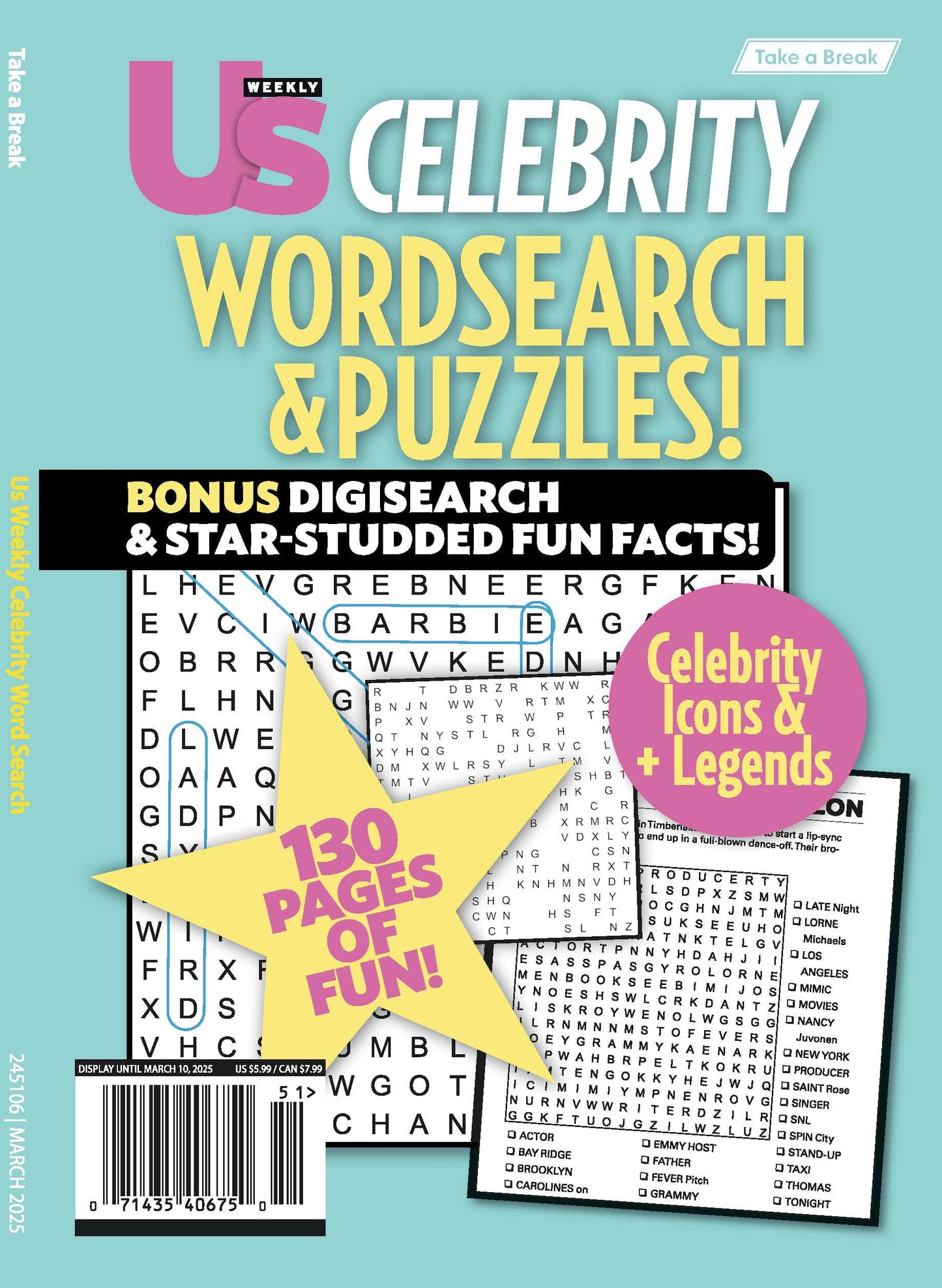 Take a Break - Us Weekly Celebrity Word Search & Puzzles 24.12.06: 130 Pages Of Fun, Celebrities, Icons, Legends! Bonus DigiSearch & Star Studded Fun Facts & More! Magazine Shop US