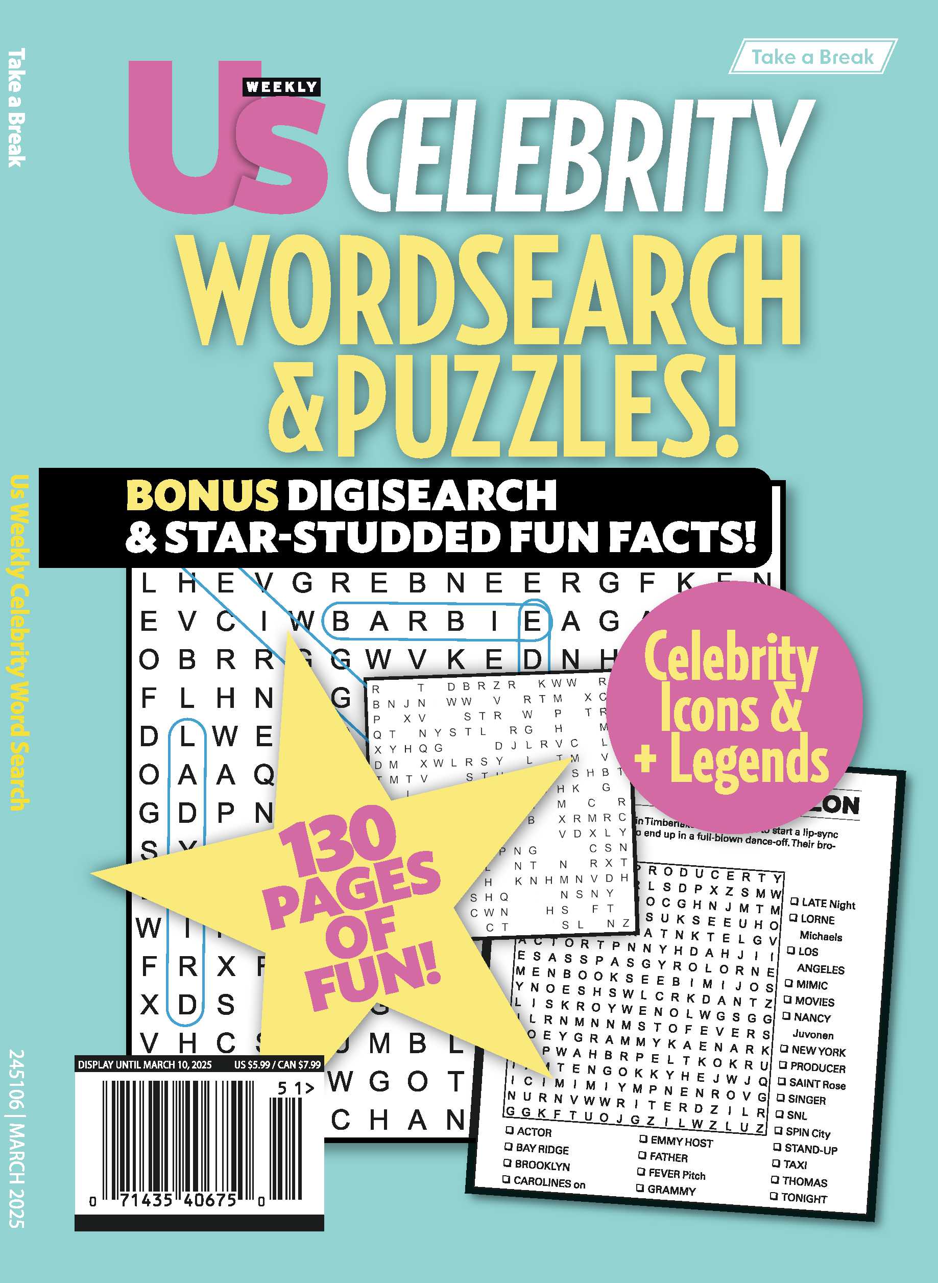Take a Break - Us Weekly Celebrity Word Search & Puzzles 24.12.06: 130 Pages Of Fun, Celebrities, Icons, Legends! Bonus DigiSearch & Star Studded Fun Facts & More! Magazine Shop US