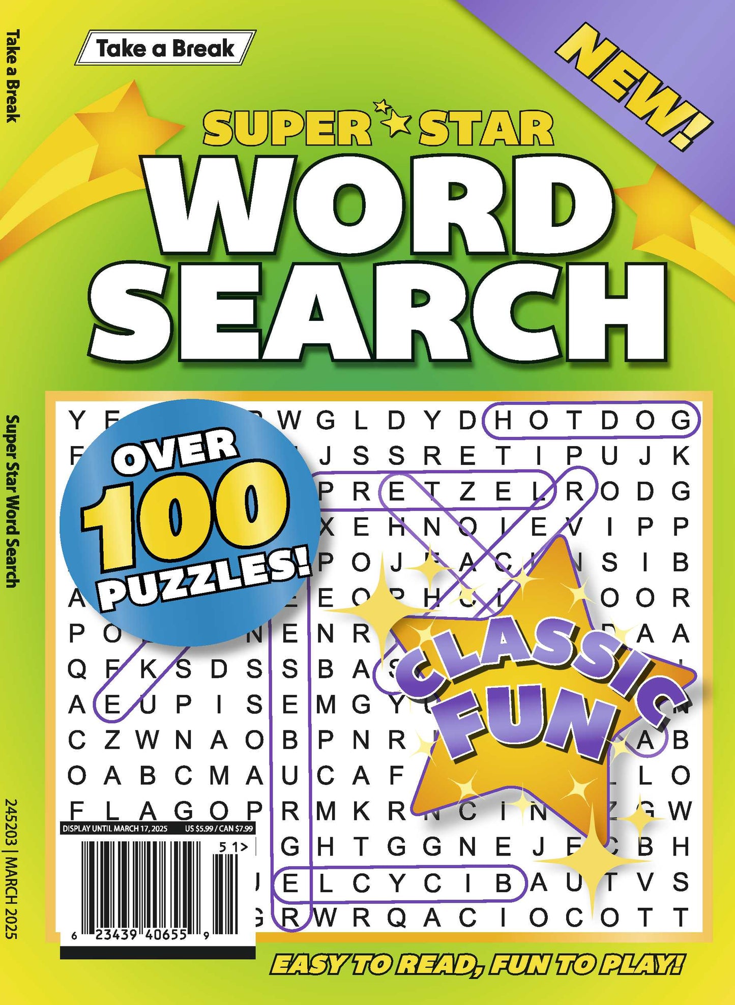 Take a Break - Superstar Word Search 24.12.13: Over 100 Puzzles, Classic Fun, Easy To Read, Fun To Play & More! Magazine Shop US