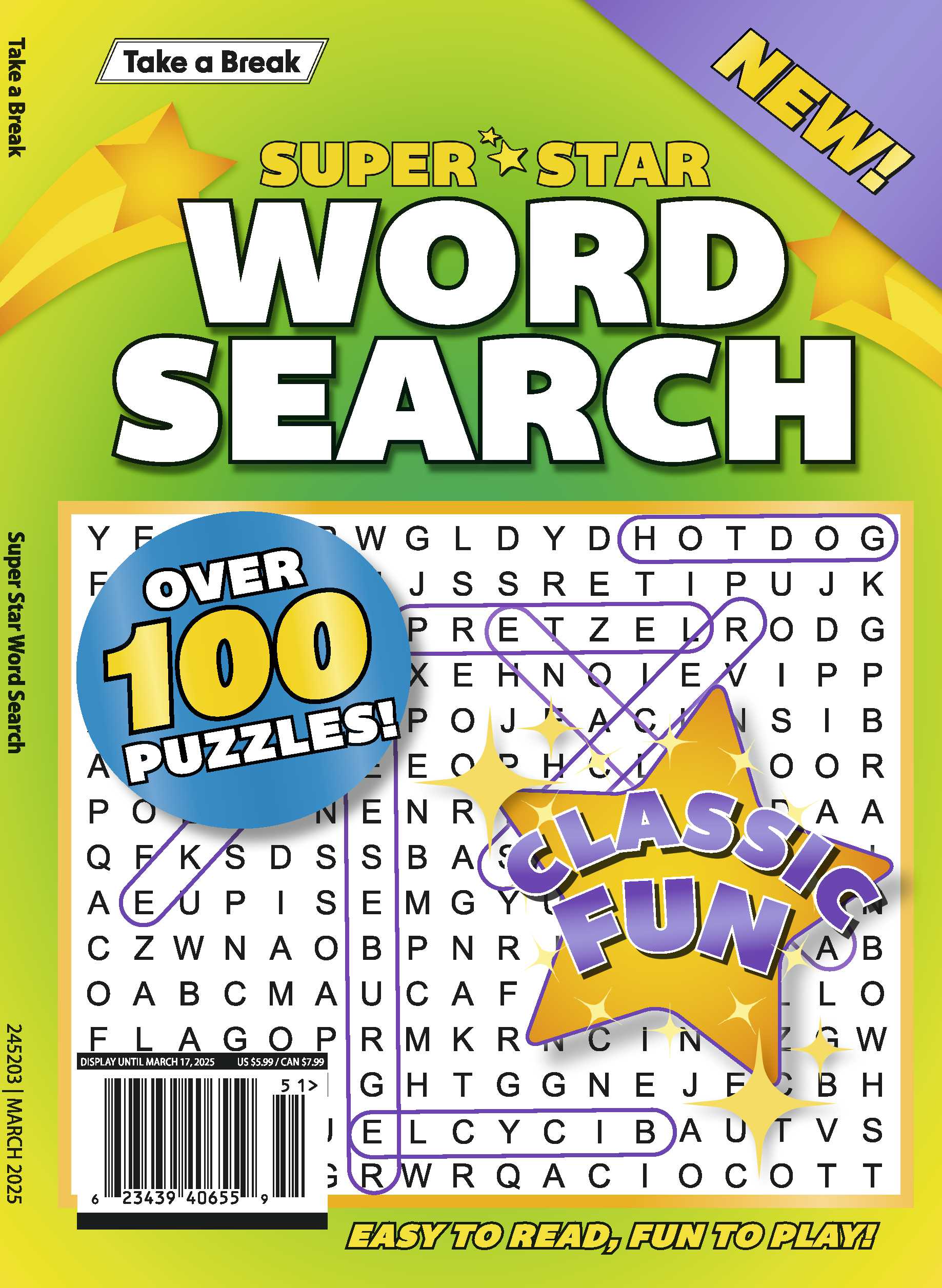 Take a Break - Superstar Word Search 24.12.13: Over 100 Puzzles, Classic Fun, Easy To Read, Fun To Play & More! Magazine Shop US