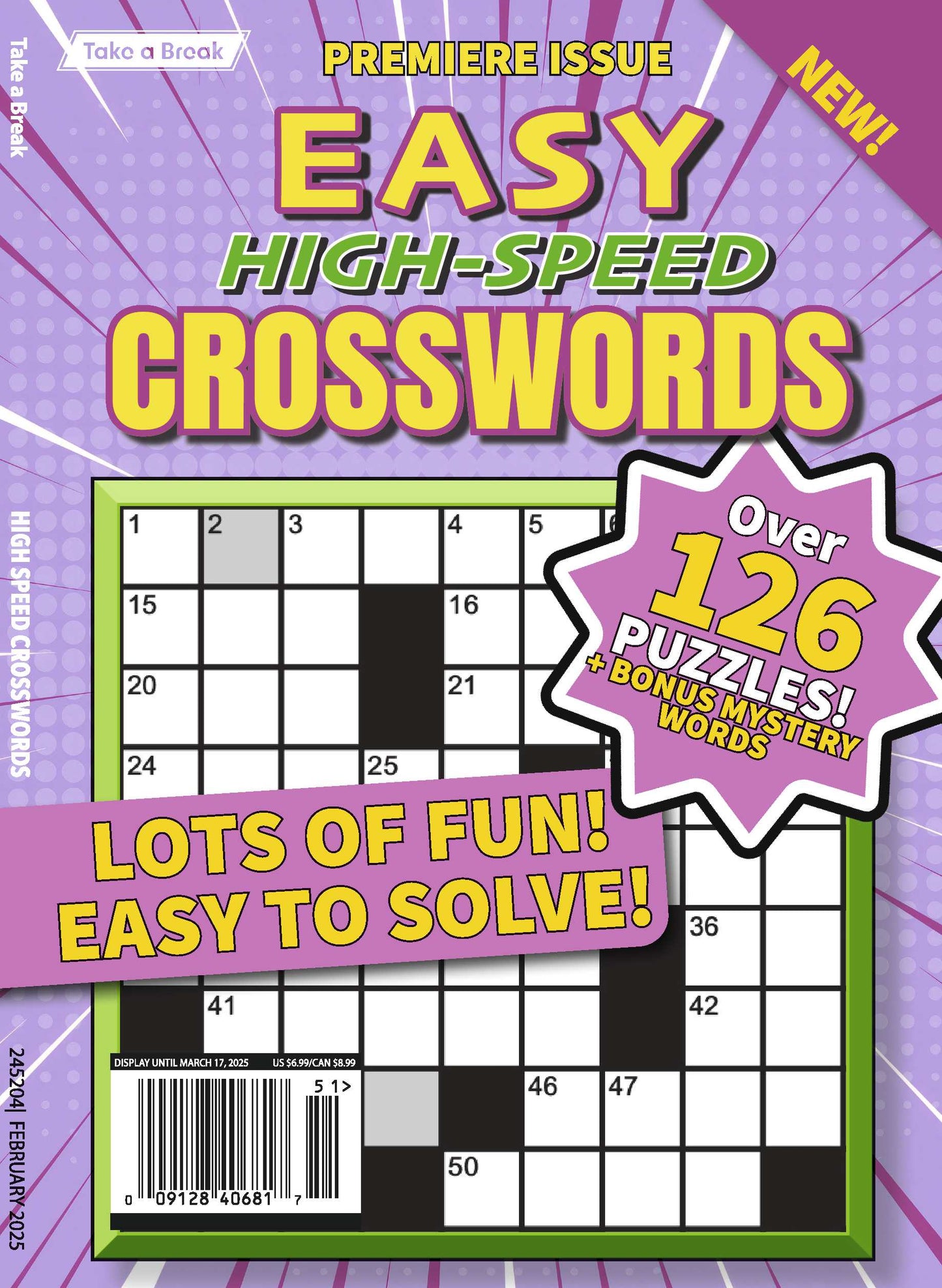 Take a Break - Easy Breezy Crossword 24.12.13: Over 126 Easy Puzzles & Bonus Mystery Words, Crosswords For All Ages, Simple To Solve & Lots Of Fun! Magazine Shop US