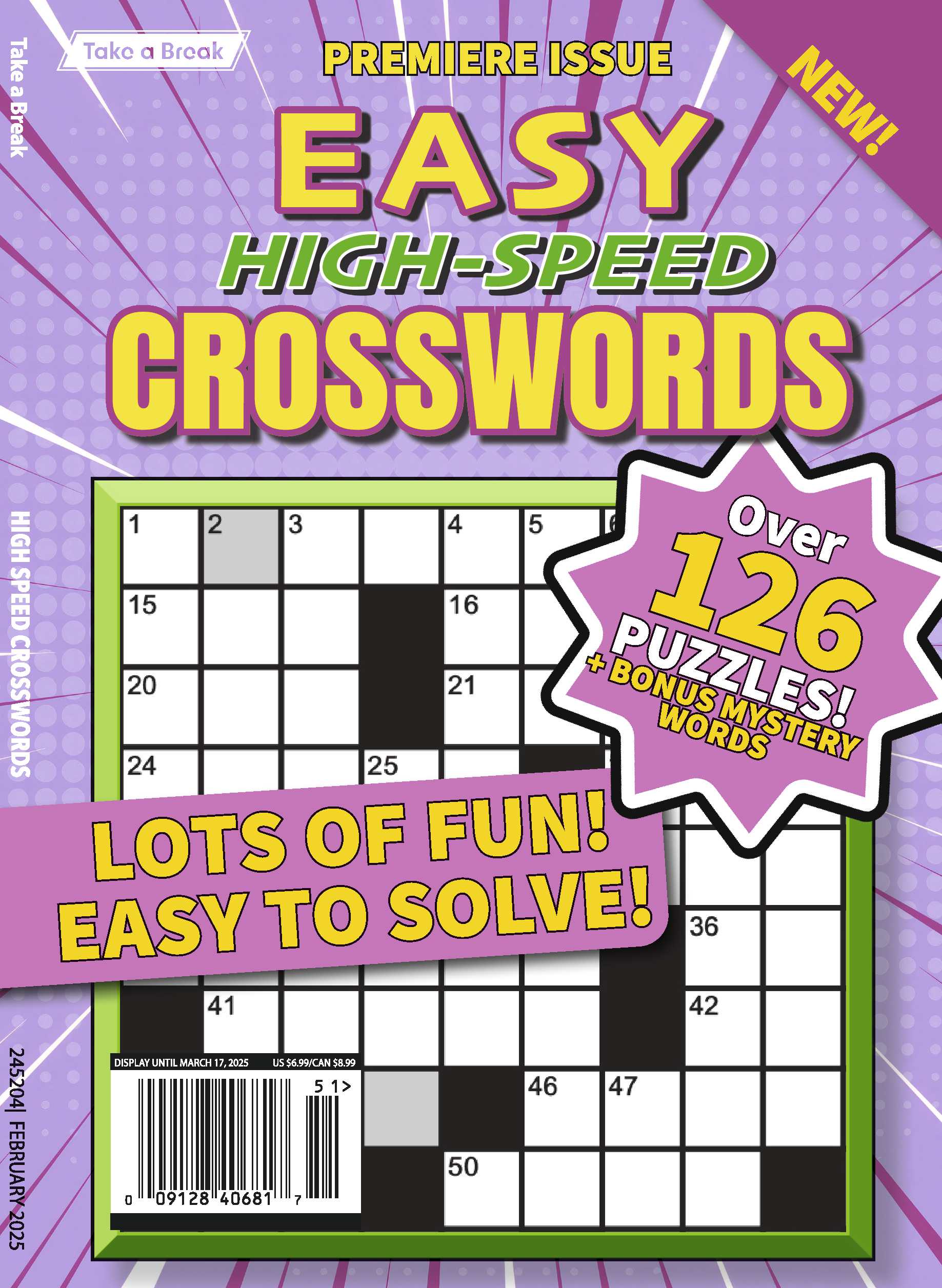 Take a Break - Easy Breezy Crossword 24.12.13: Over 126 Easy Puzzles & Bonus Mystery Words, Crosswords For All Ages, Simple To Solve & Lots Of Fun! Magazine Shop US