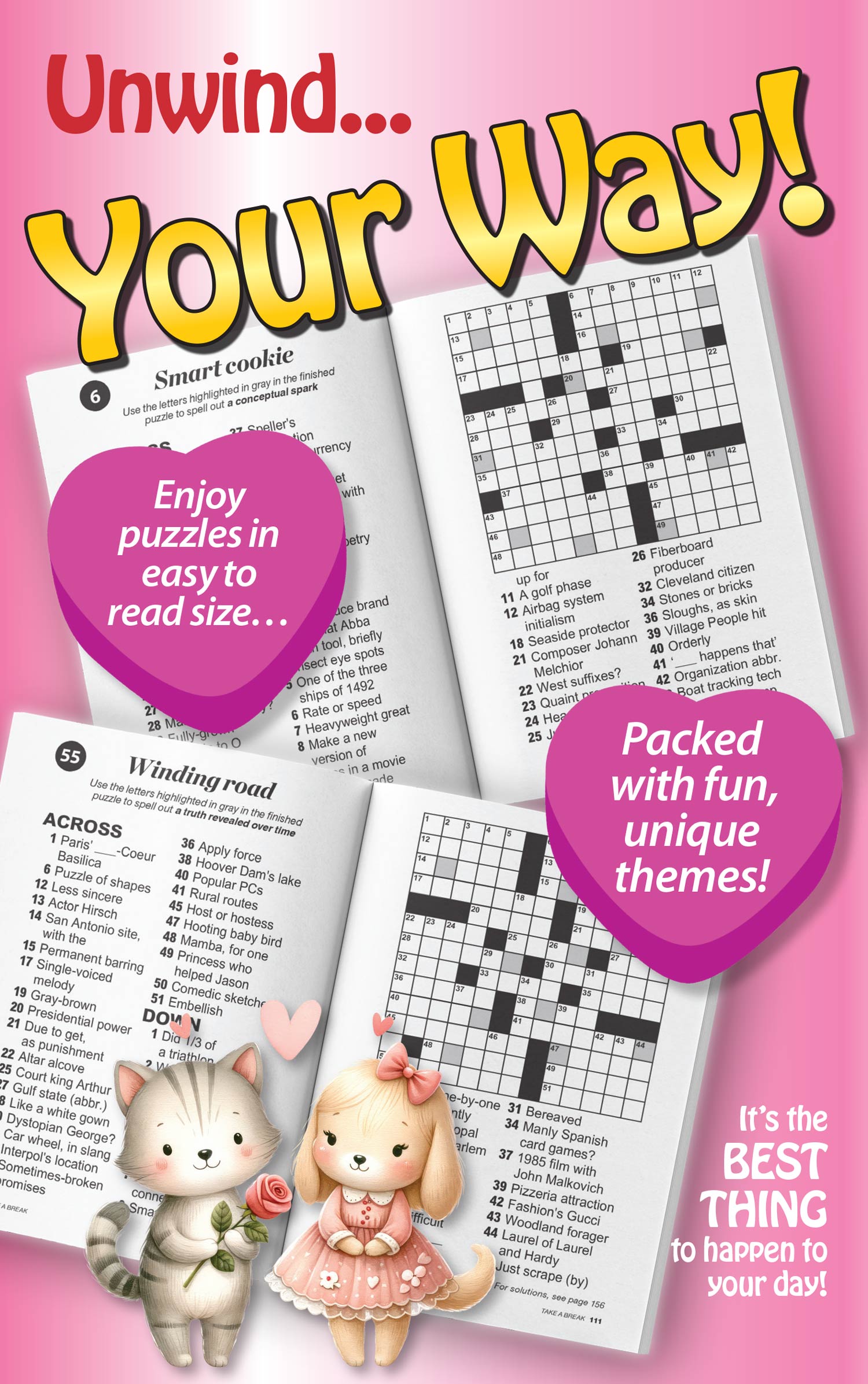Take a Break - Crossword 241218 (Large Print): Fall In Love With Words! 99 Themed Puzzles & Mystery Words For Relaxation, De-stressing, Easy To Read, Mind-Boosting, Perfect For Unwinding & Clarity! Magazine Shop US