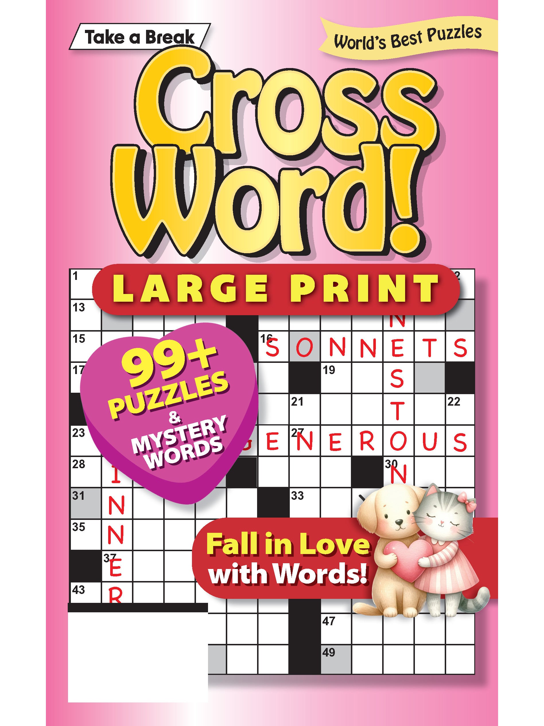 Take a Break - Crossword 241218 (Large Print): Fall In Love With Words! 99 Themed Puzzles & Mystery Words For Relaxation, De-stressing, Easy To Read, Mind-Boosting, Perfect For Unwinding & Clarity! Magazine Shop US
