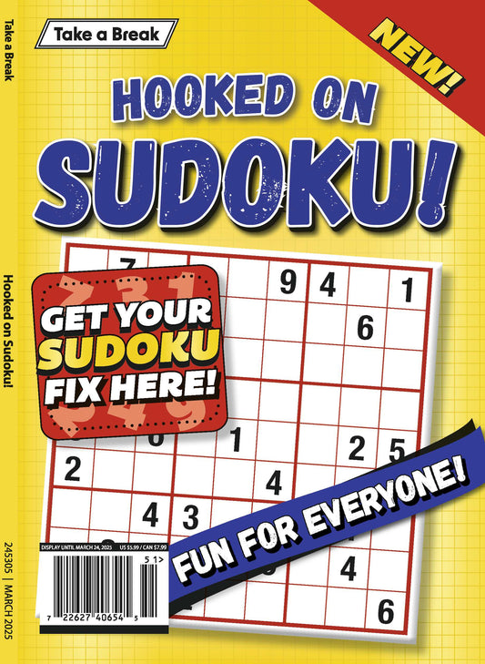Take a Break - Hooked On Sudoku 24.12.20: Large Print, Fun For Everyone, Hours Of Mind-Boosting Fun, Get Your Sudoku Fix Here! Magazine Shop US
